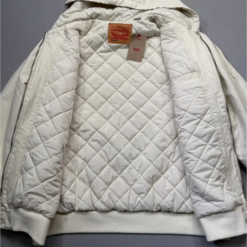 Levi's Men's Workwear Potrero Jacket, Chalky White L $128
